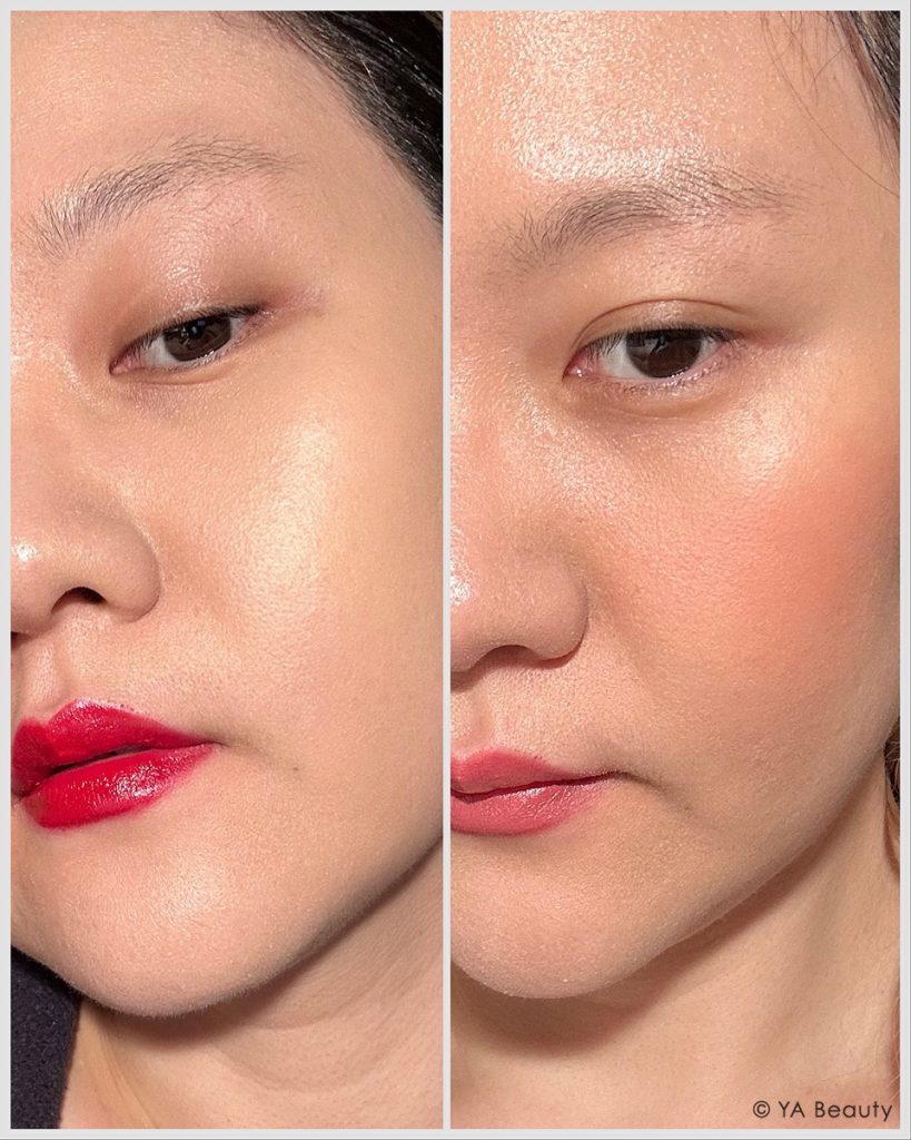 Surratt Beauty Plus de Soleil Blush and Face Palette shades Brilliante Idee, Coup de Genie, Chaleur wear test on face